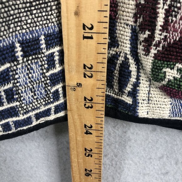 Jane Ashley Jacket Womens Medium Tapestry Mountain Scene Reindeer Pines Church - Picture 6 of 16